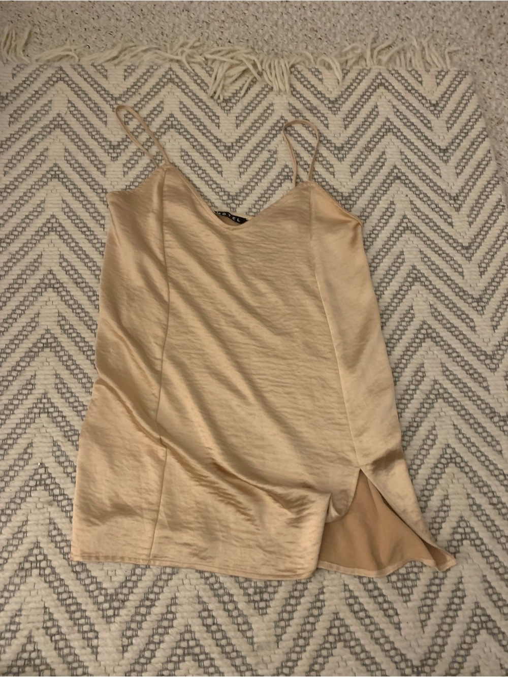 Motel Strappy Camisole in Beige Small